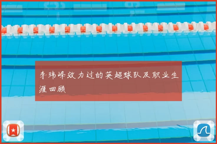 李玮峰效力过的英超球队及职业生涯回顾
